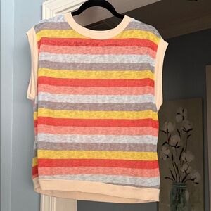 Striped Multicolor Sleeveless Top